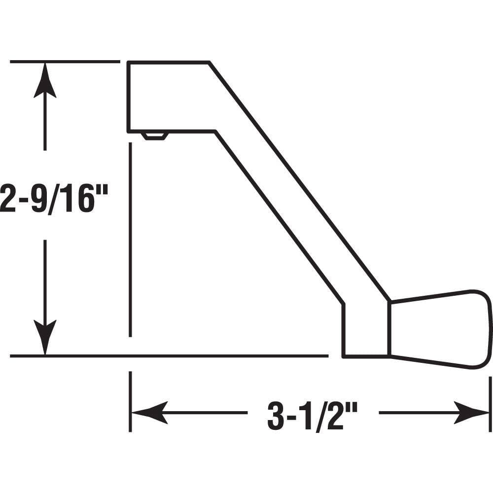 Prime-Line 3-1/2 in., Bronze, Casement Operator Handle, Truth (2)