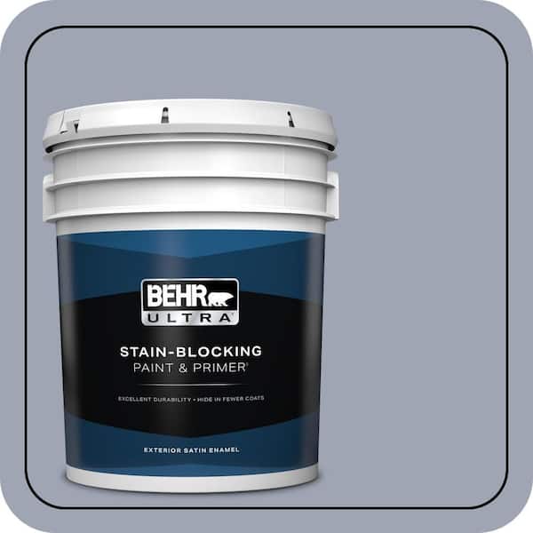 BEHR ULTRA 5 gal. #PPU15-11 Great Falls Satin Enamel Exterior Paint & Primer (2)
