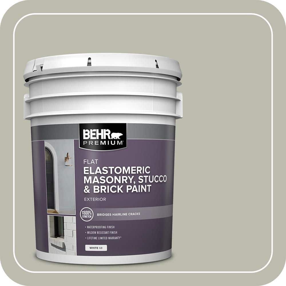 BEHR PREMIUM 5 gal. #MS-50 Prairie Sage Elastomeric Masonry, Stucco and Brick Exterior Paint (1)