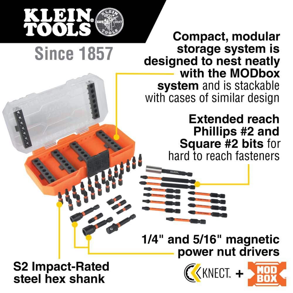 Klein Tools ProFlex Impact Driver Bit Set, 40-Piece (2)