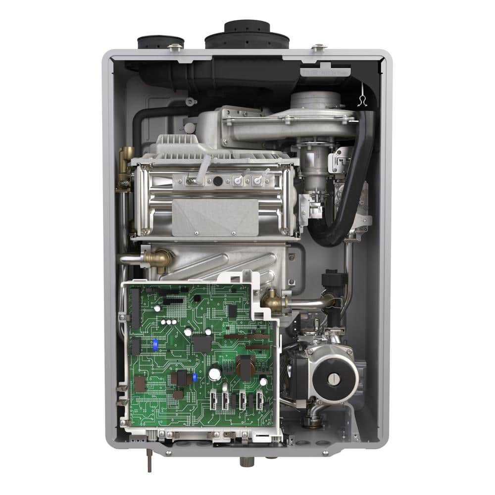 Rinnai I-Series Plus Natural Gas or Propane Liquid Combi Boiler with 90,000-BTU Input (2)