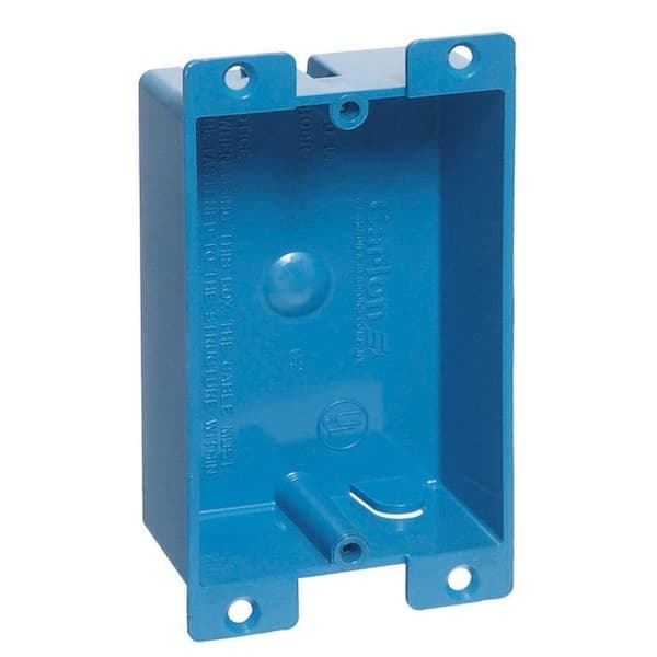 Carlon 1-Gang 8 cu. in. Electrical PVC Shallow Flanged Old Work Electrical Switch and Oulet Box (B108R-UPC) (2)