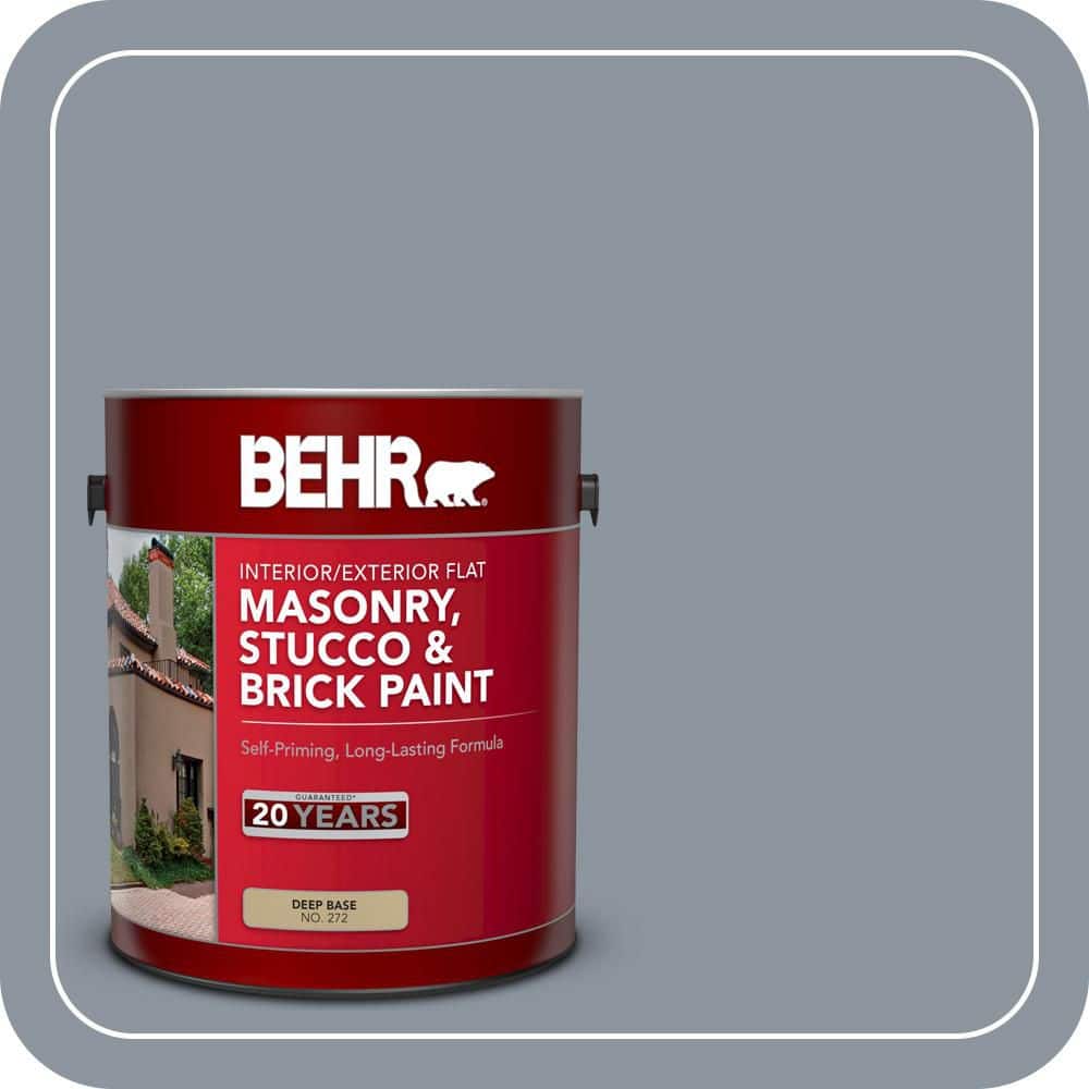 BEHR 1 gal. #BXC-88 Cool December Flat Interior/Exterior Masonry, Stucco and Brick Paint