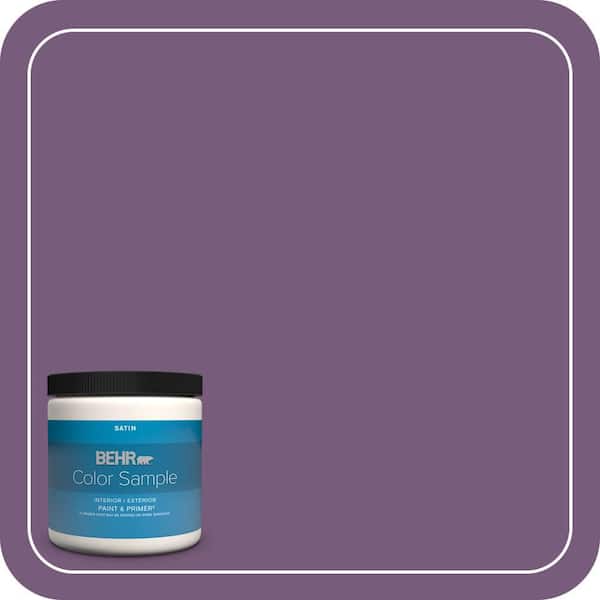 BEHR PREMIUM PLUS 8 oz. #670D-7 Gala Ball Satin Enamel Interior/Exterior Paint & Primer Color Sample (2)