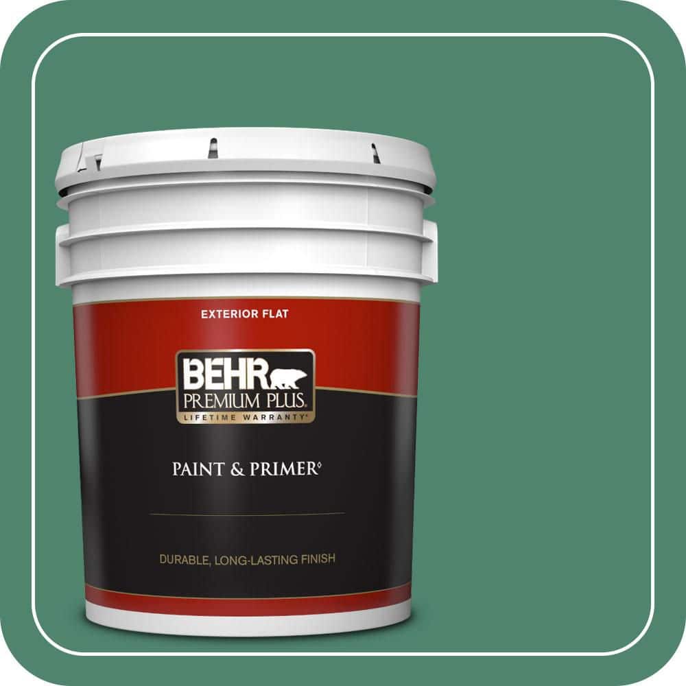 BEHR PREMIUM PLUS 5 gal. #480D-6 Billiard Room Flat Exterior Paint & Primer