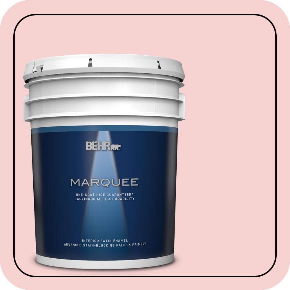 BEHR MARQUEE 5 gal. #P170-1A Pinky Promise Satin Enamel Interior Paint & Primer