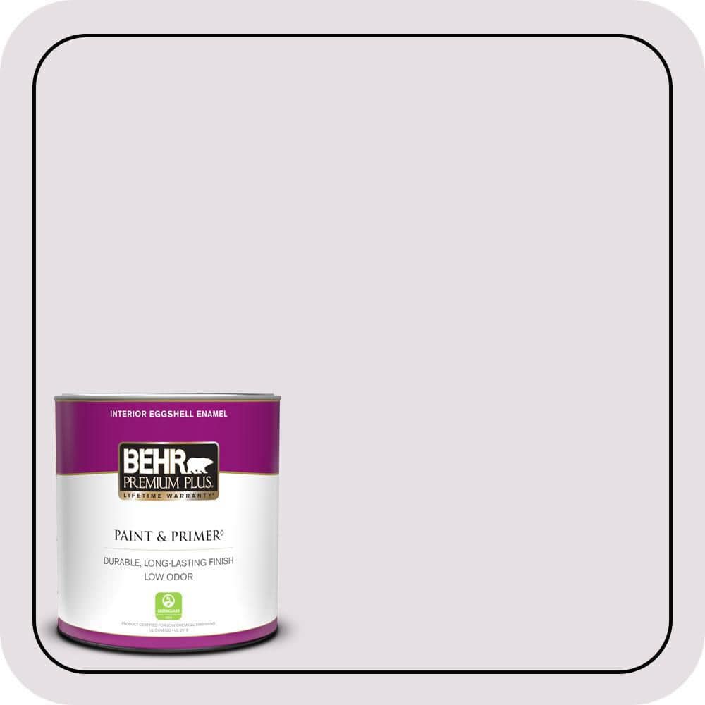 BEHR PREMIUM PLUS 1 qt. #670E-2 Pearl Violet Eggshell Enamel Low Odor Interior Paint & Primer