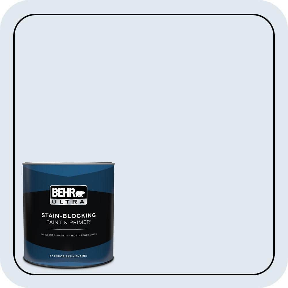 BEHR ULTRA 1 qt. #M540-1 Bellflower Blue Satin Enamel Exterior Paint & Primer