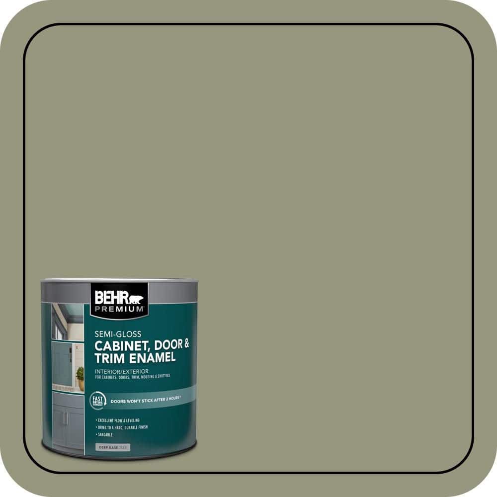 BEHR PREMIUM 1 qt. #S380-5 Milkweed Pod Semi-Gloss Enamel Interior/Exterior Cabinet, Door & Trim Paint