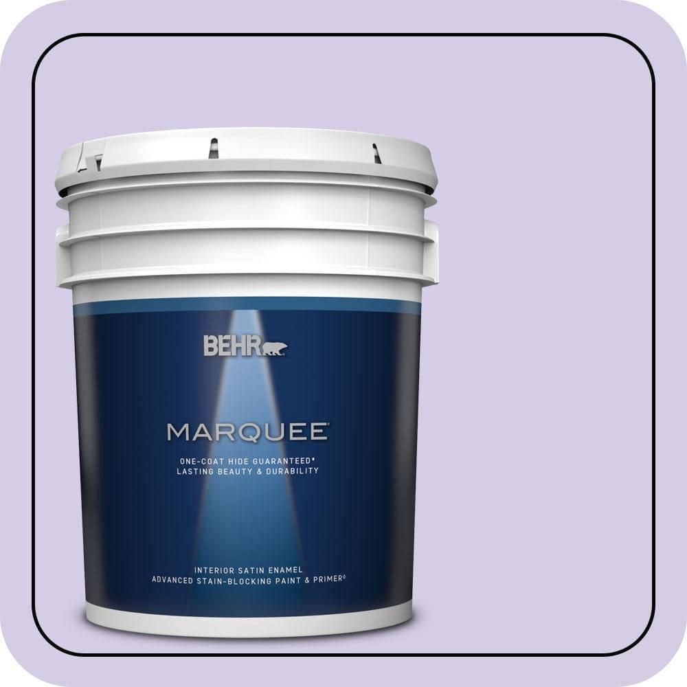 BEHR MARQUEE 5 gal. #640A-3 Potentially Purple Satin Enamel Interior Paint & Primer