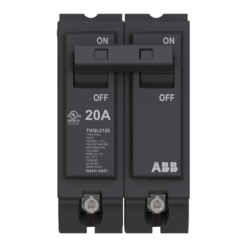 ABB 20 Amp 1 in. Double-Pole Circuit Breaker (THQL2120A) (1)