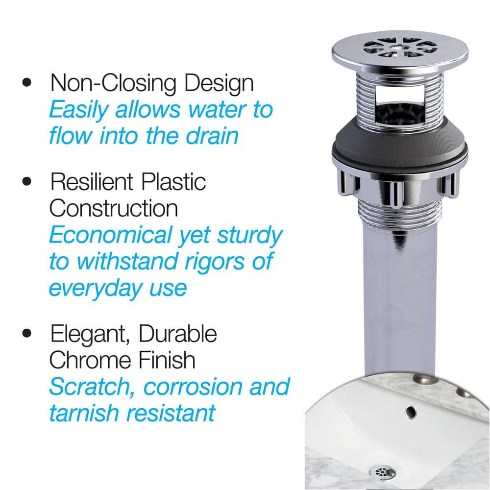 Oatey Designline Chrome-Plated Plastic Grid Drain with Overflow (2)