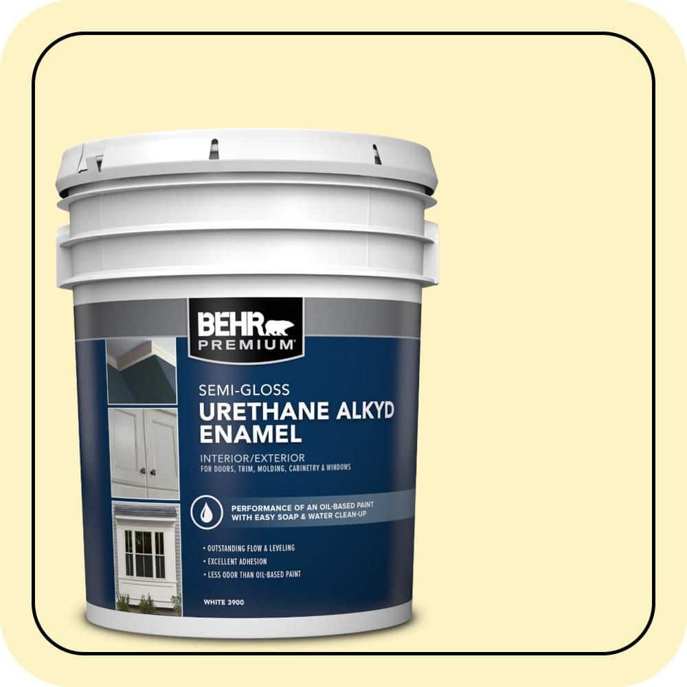 BEHR PREMIUM 5 gal. #P310-2 Natural Light Urethane Alkyd Semi-Gloss Enamel Interior/Exterior Paint