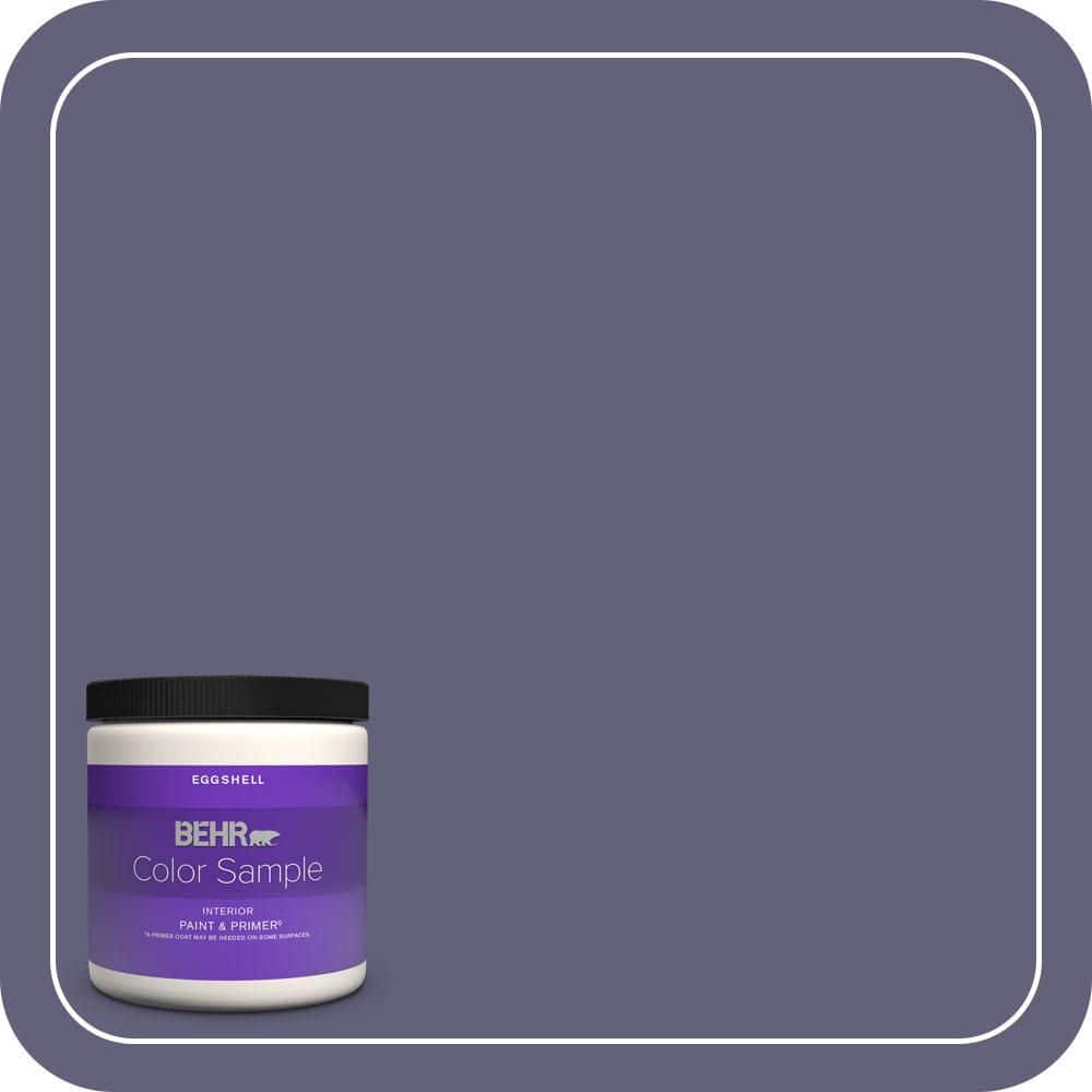 BEHR PREMIUM PLUS 8 oz. #PMD-44 Twilight Dusk Eggshell Enamel Interior Paint & Primer Color Sample