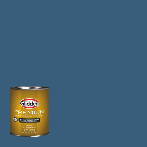 Glidden Premium 1 qt. PPG1160-6 Chinese Porcelain Satin Exterior Latex Paint (2)