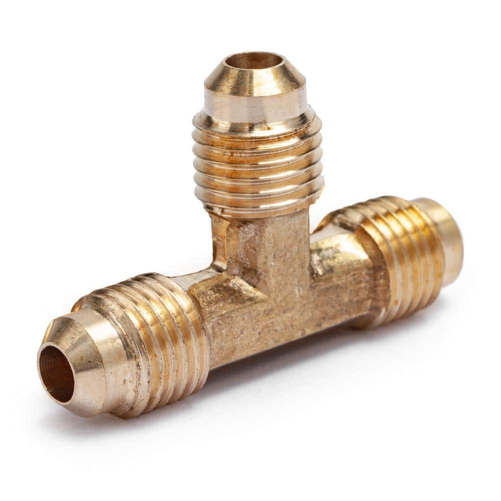 LTWFITTING 1/4 in. Brass Flare Tee Fitting (2)