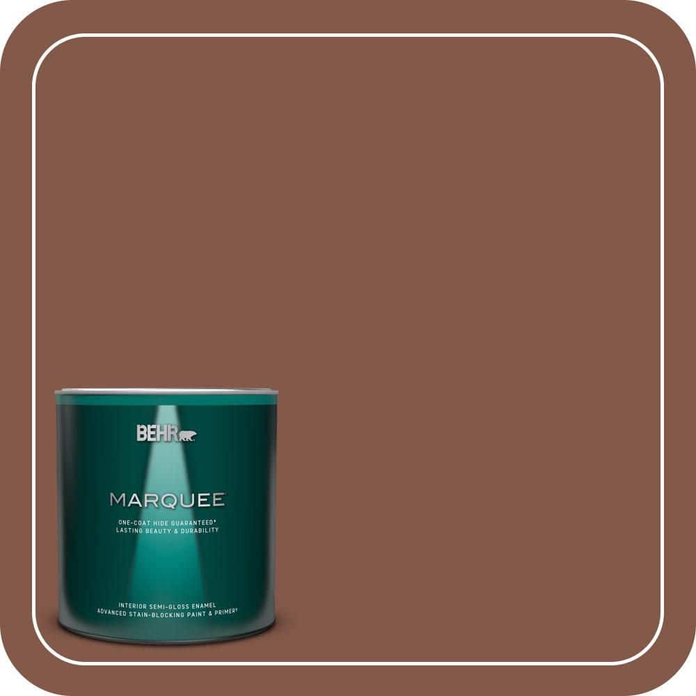 BEHR MARQUEE 1 qt. #QE-15 Iron Oxide Semi-Gloss Enamel Interior Paint & Primer