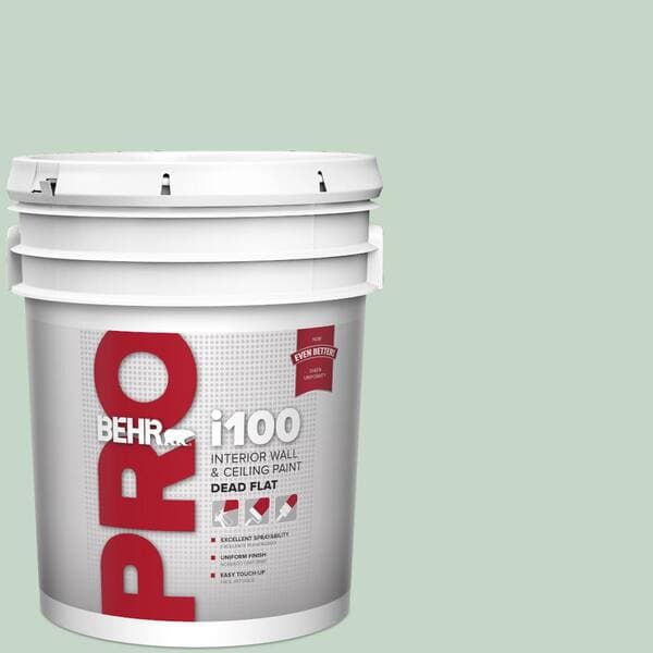 BEHR PRO 5 gal. #S410-2 New Moss Dead Flat Interior Paint (2)