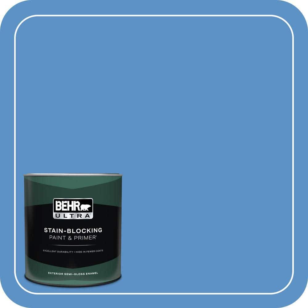 BEHR ULTRA 1 qt. #MQ4-26 Come Sail Away Semi-Gloss Enamel Exterior Paint & Primer