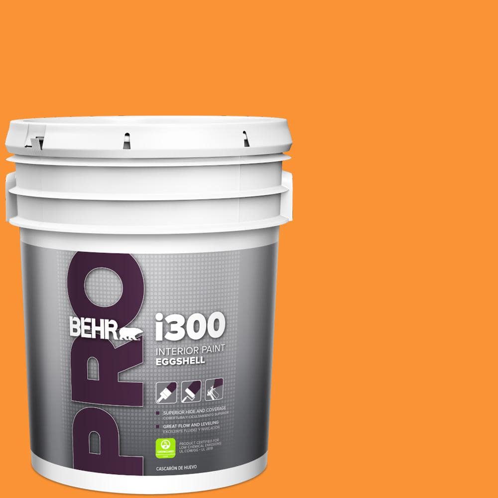 BEHR PRO 5 gal. #P240-7 Joyful Orange Eggshell Interior Paint (1)