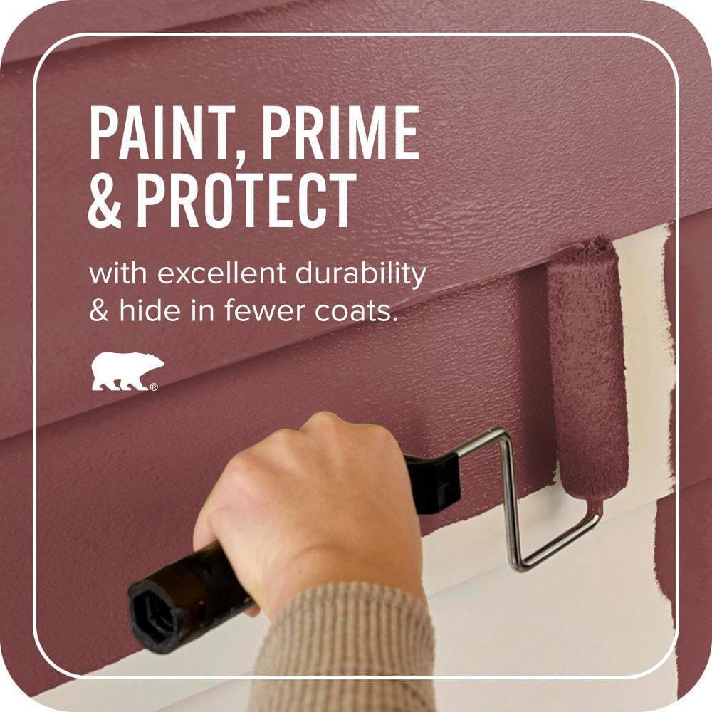 BEHR ULTRA 1 qt. #PPH-67 Red Wine Satin Enamel Exterior Paint & Primer (3)