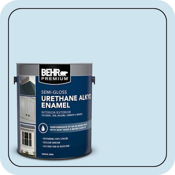 BEHR PREMIUM 1 gal. #540A-2 Niagara Falls Urethane Alkyd Semi-Gloss Enamel Interior/Exterior Paint (2)