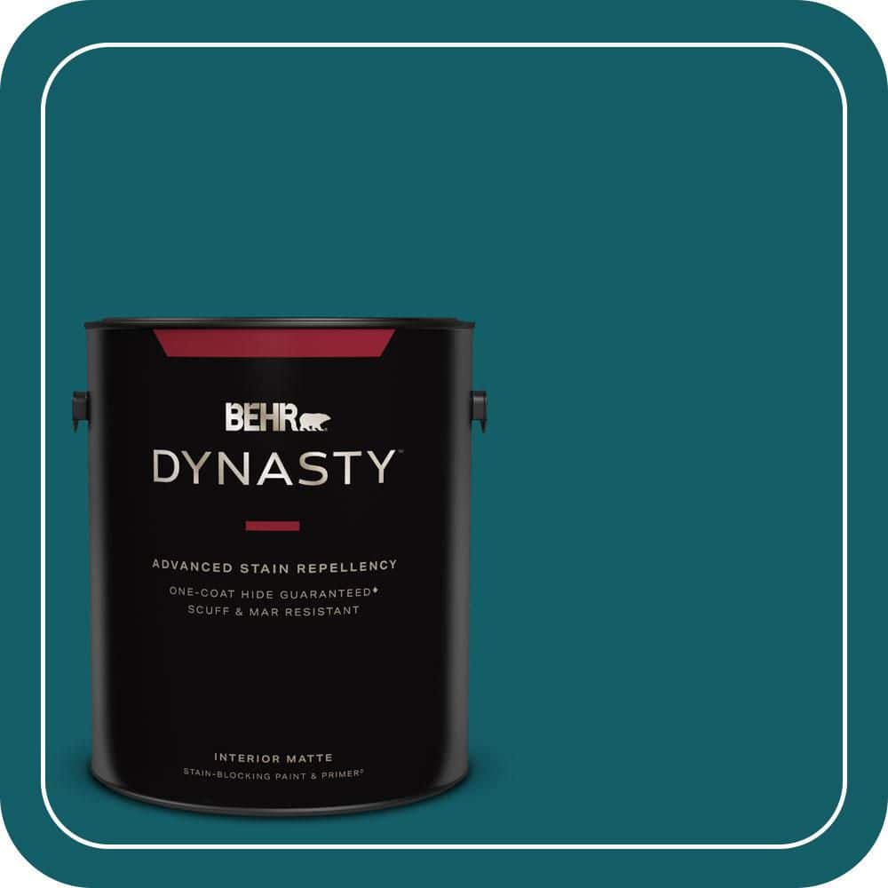 BEHR DYNASTY 1 gal. #S-H-530 Tropical Skies Matte Interior Stain-Blocking Paint & Primer