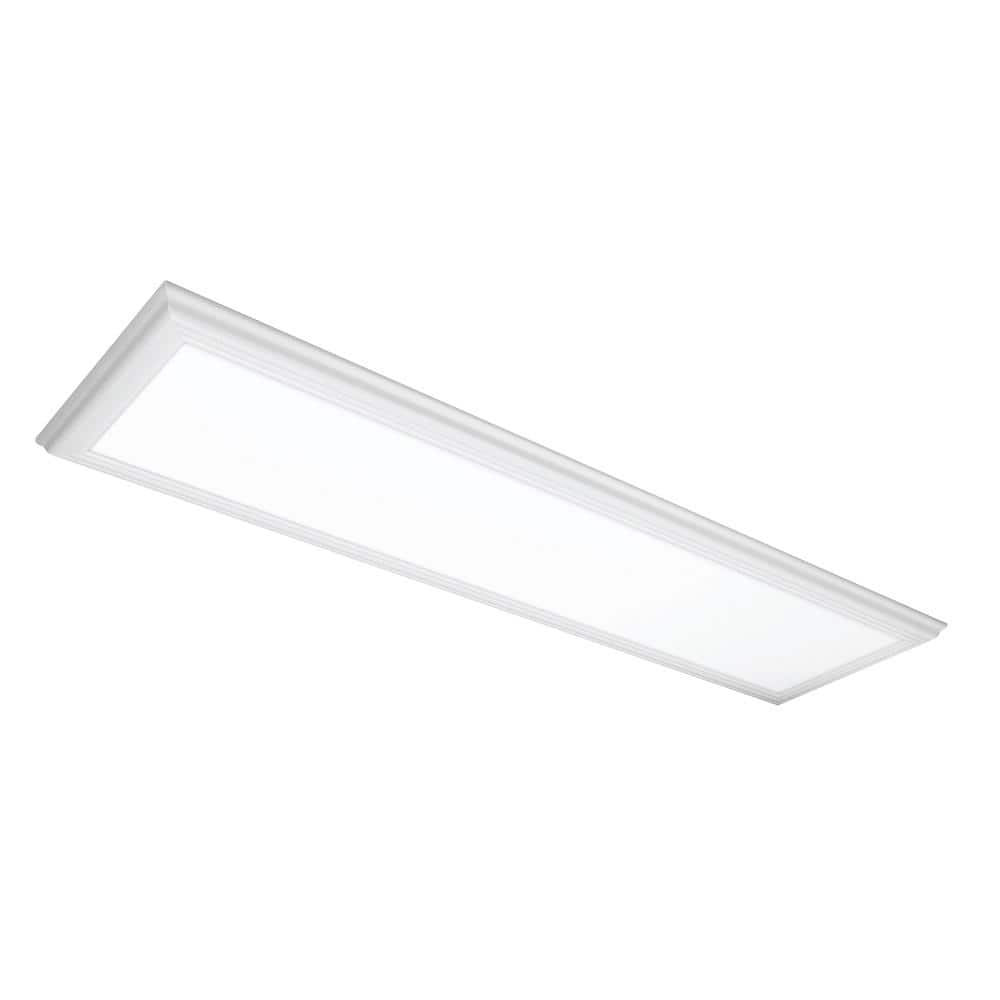 Commercial Electric 1-Pack 3800 Lumens Dimmable White Integrated LED Flat Panel Ceiling Flush Mount Fixture with Selectable 5CCT (2)