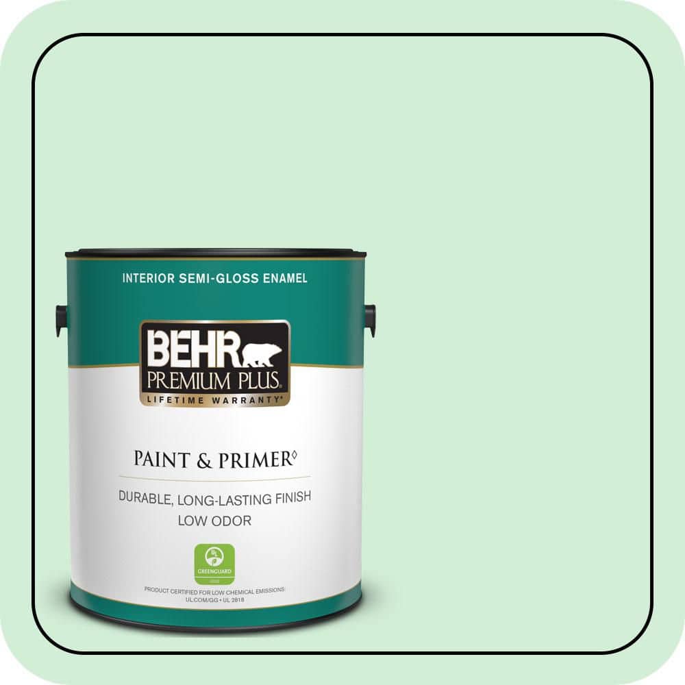 BEHR PREMIUM PLUS 1 gal. #P400-2 End of the Rainbow Semi-Gloss Enamel Low Odor Interior Paint & Primer