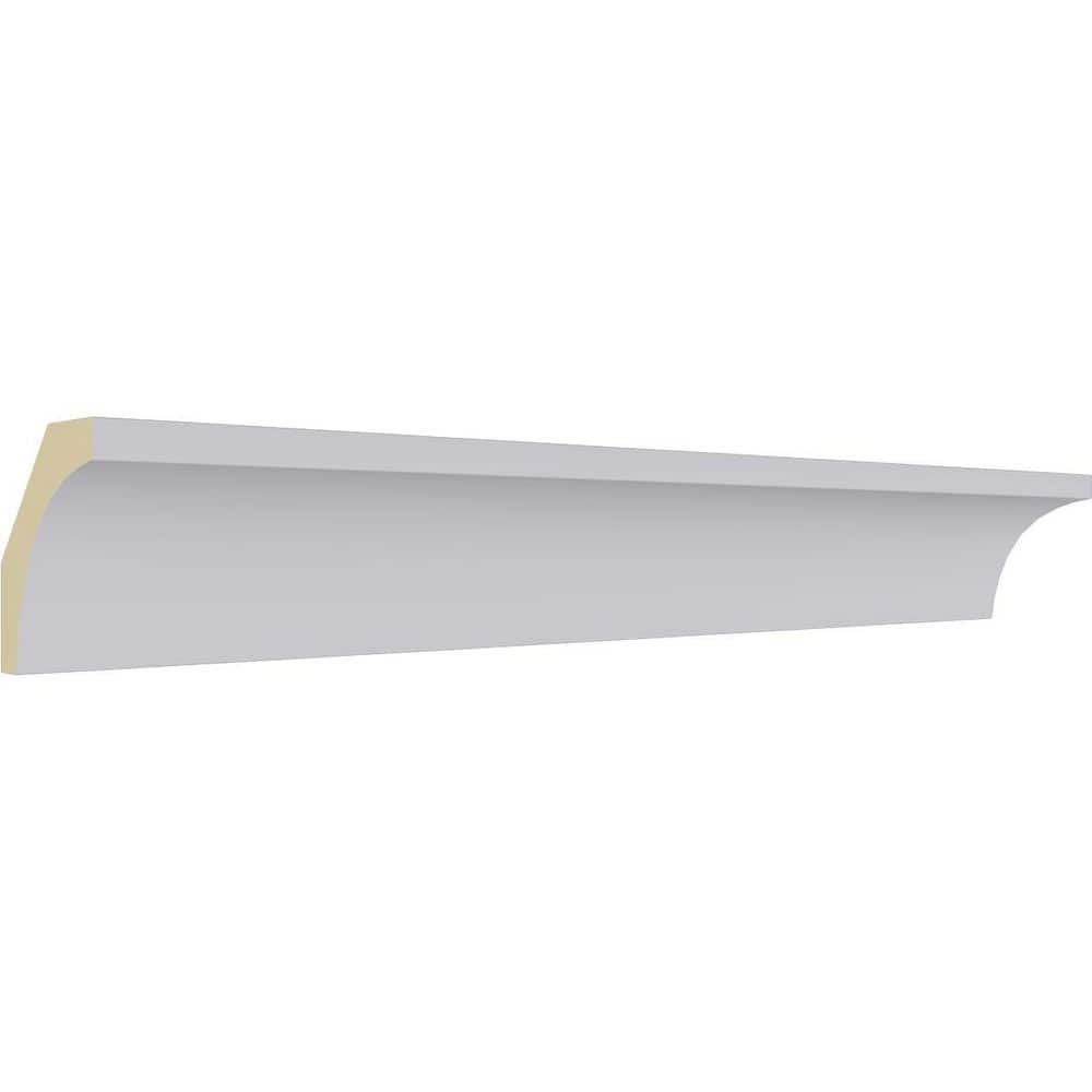 Ekena Millwork 2 in. H x 1-7/8 in. P x 2-3/4 in. F x 94-1/2 in. L Polyurethane Reece Traditional Smooth Crown Moulding (12-Pack) (2)