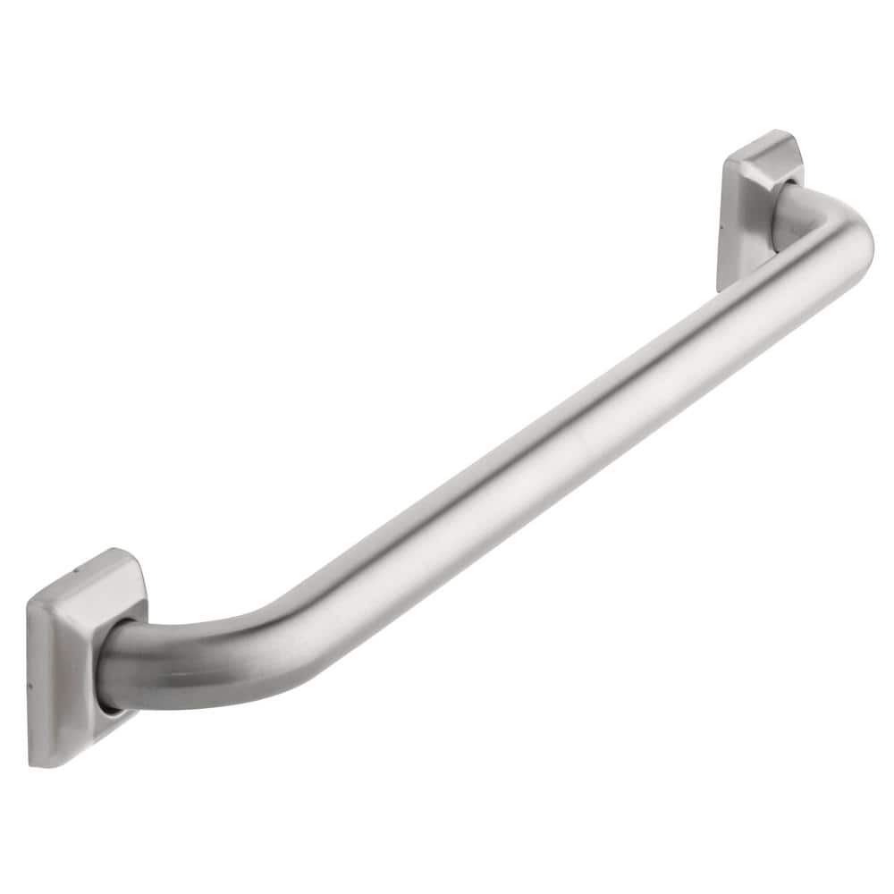 Glacier Bay 24 in. Concealed Screw Square Escutcheon Assist Bar in Brushed Stainless Steel (2)