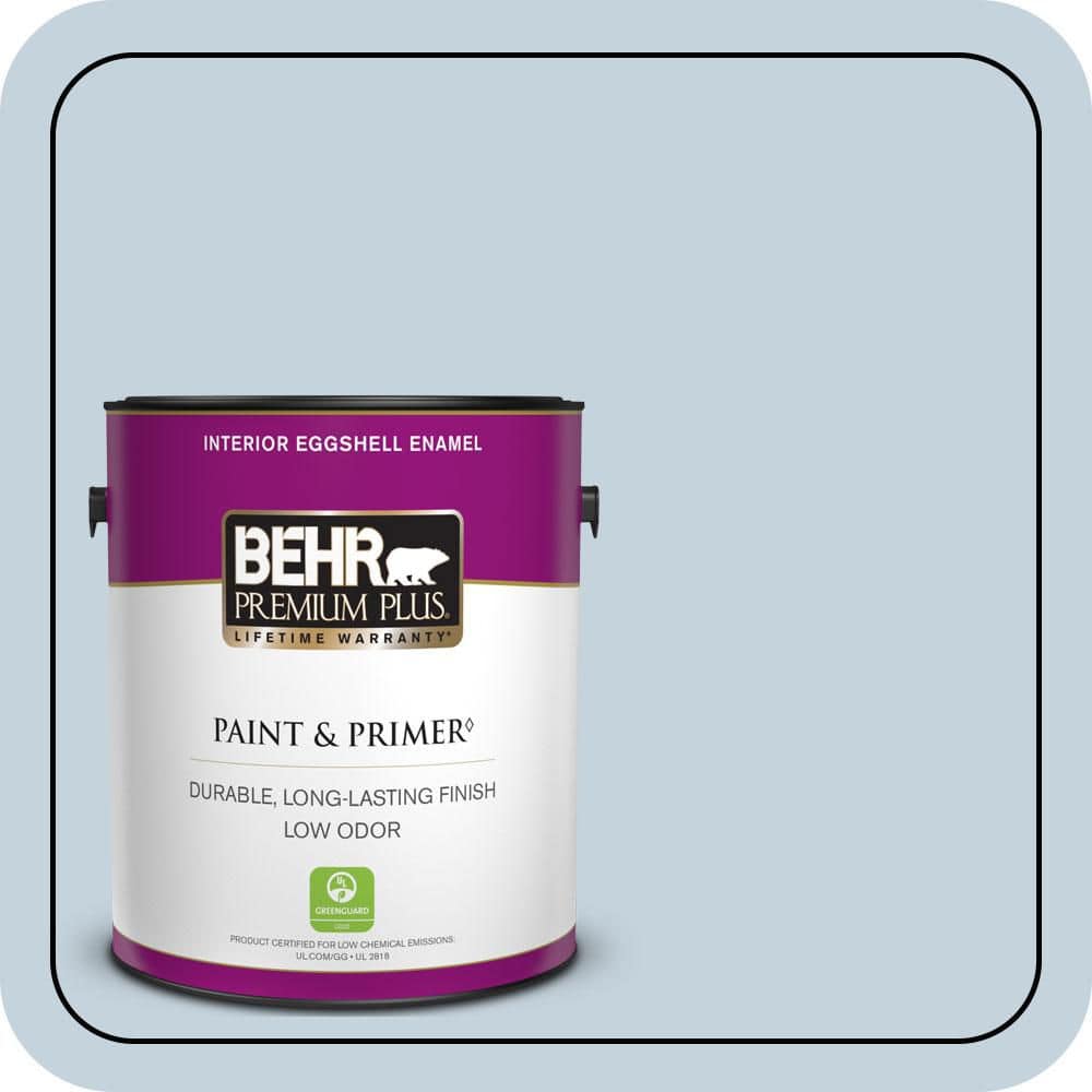 BEHR PREMIUM PLUS 1 gal. #570E-2 Velvet Sky Eggshell Enamel Low Odor Interior Paint & Primer