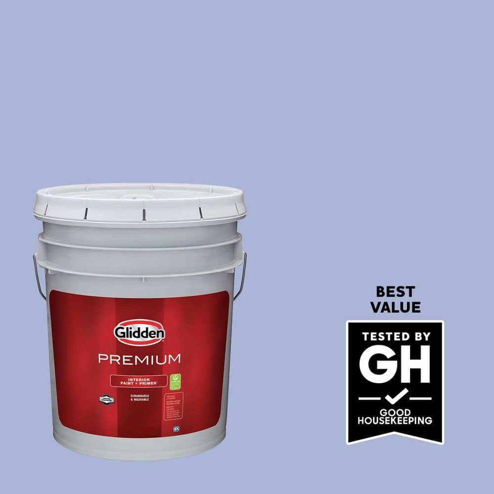 Glidden Premium 5 gal. PPG1245-4 Lilac Sachet Eggshell Interior Paint