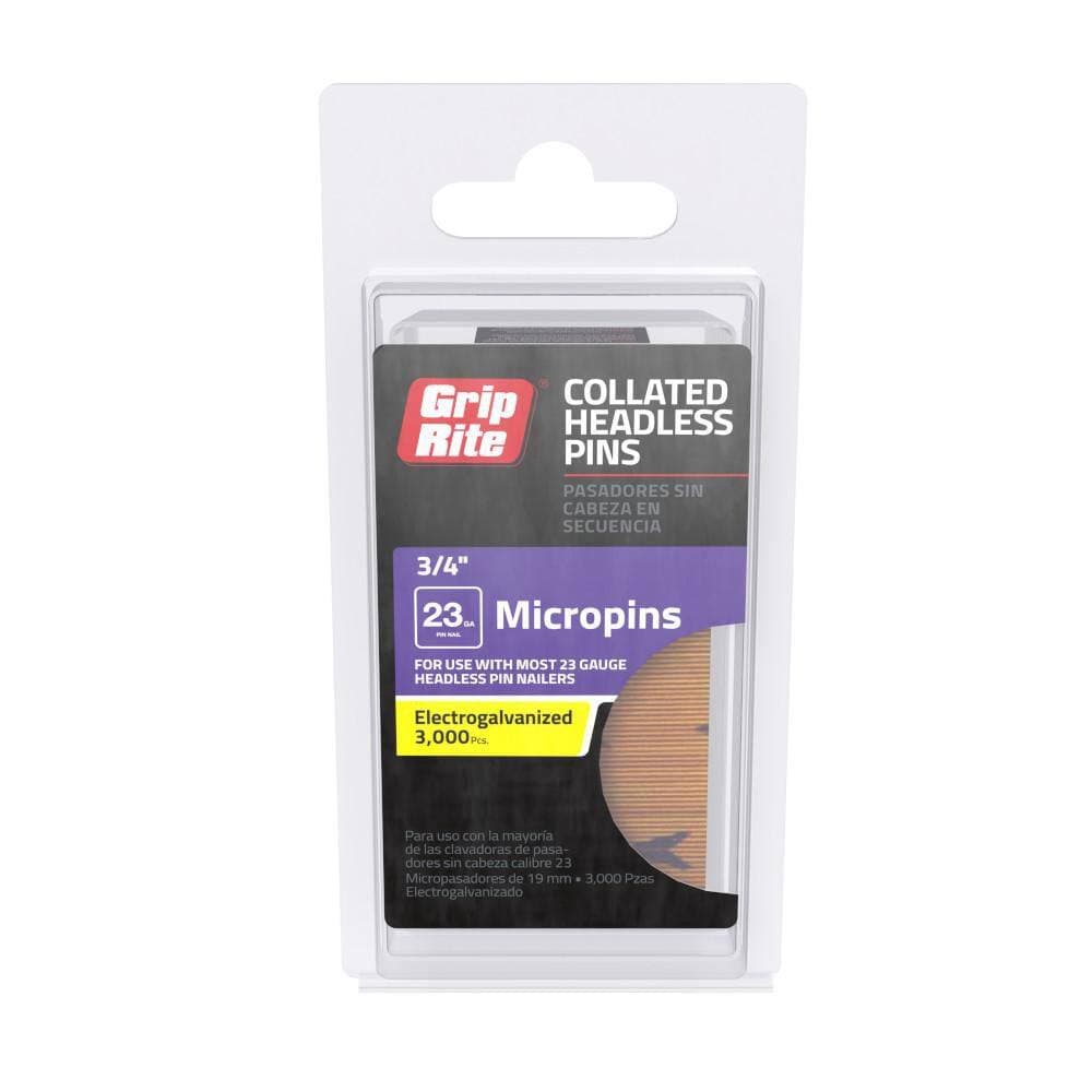 Grip-Rite 3/4 in. x 23-Gauge Electrogalvanized Headless Micropins 3000 per Box (3)