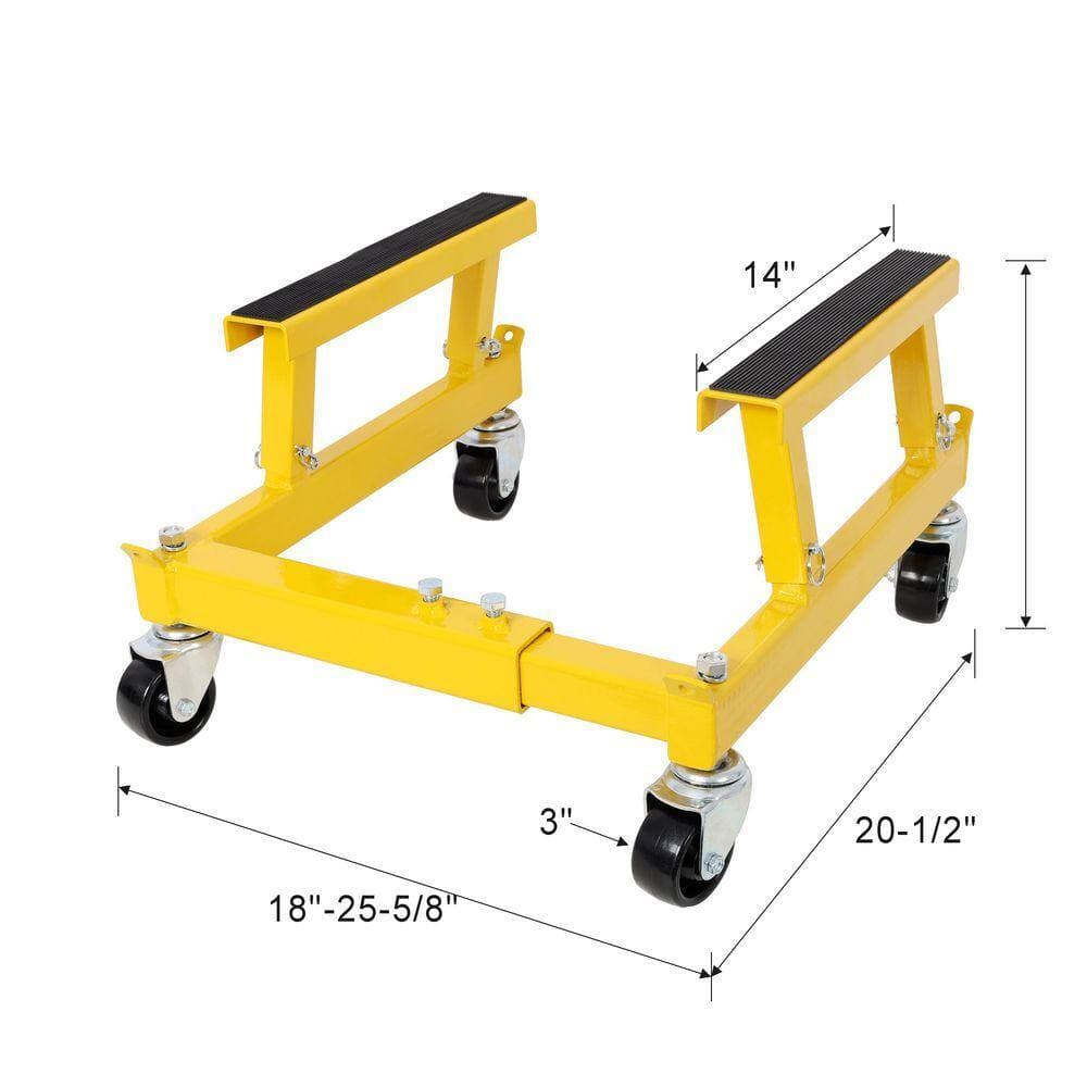 Miscool Avex 1500 lbs. Yellow ATV Motorcycle Engine Cradle Dolly (3)