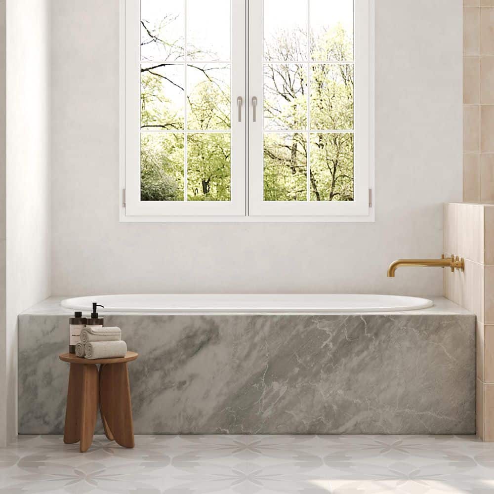YAWWALK 11.5 in. Double-Handle Wall Mount Roman Tub Faucet 6.7 GPM in Brushed Gold (Valve Included) (3)