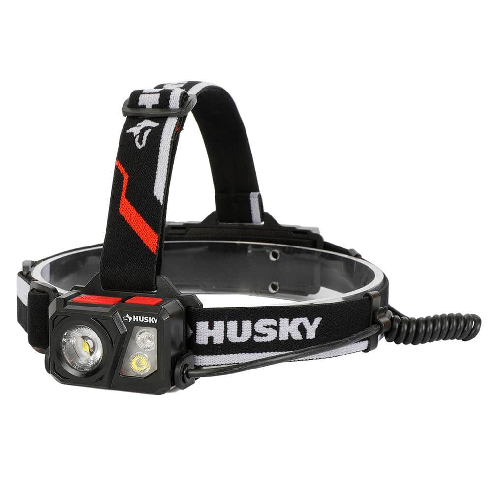Husky 1000 Lumens Compact Dual Power LED Rechargeable Headlamp
