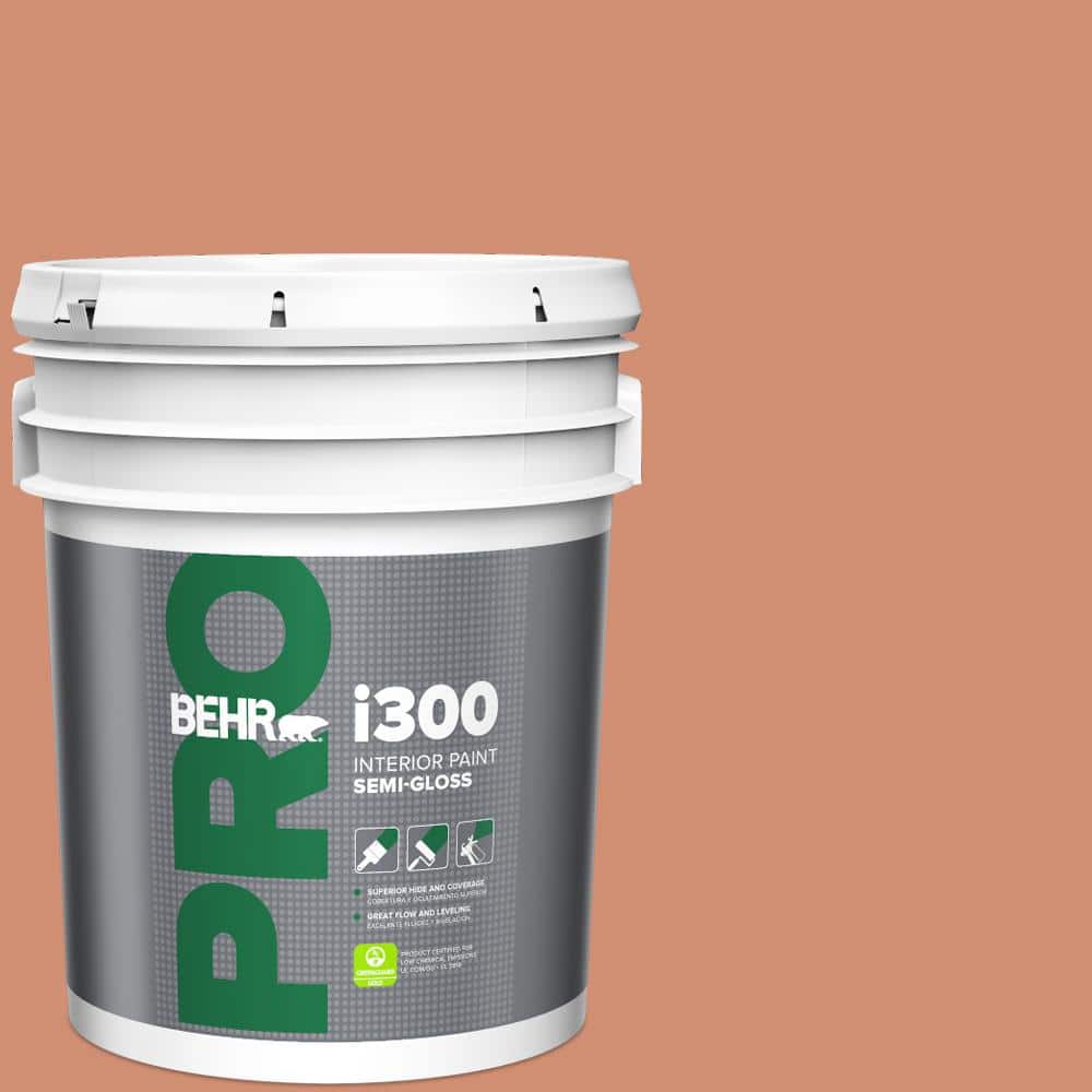BEHR PRO 5 gal. #M200-5 Terra Cotta Clay Semi-Gloss Interior Paint