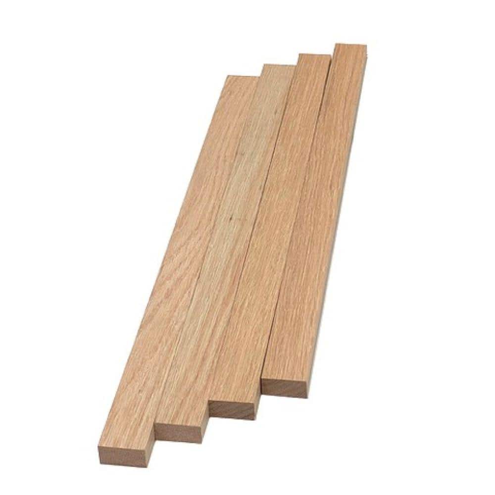 Swaner Hardwood 1 in. x 2 in. x 8 ft. Red Oak S4S Board (4-Pack) (1)