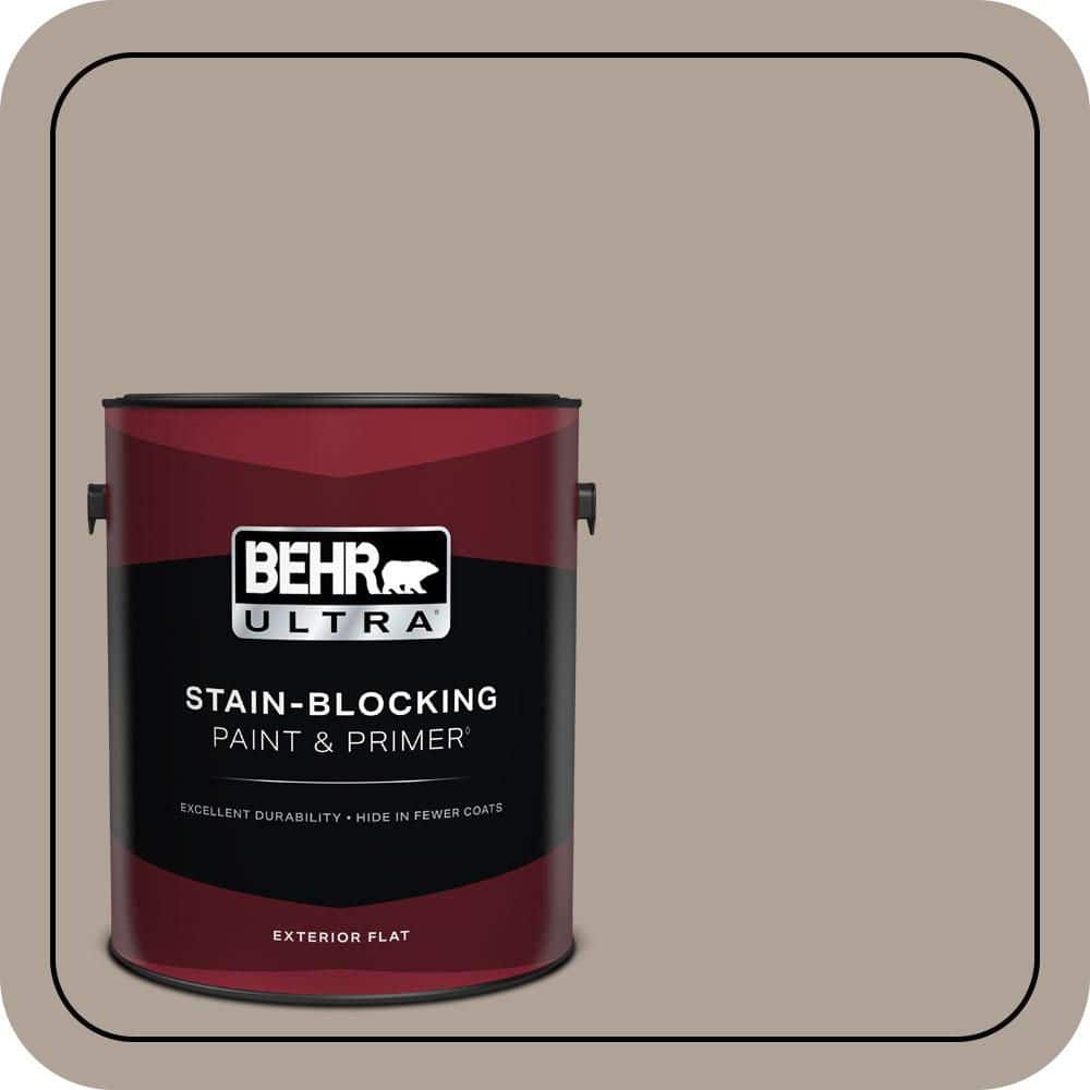 BEHR ULTRA 1 gal. #MQ2-56 Abbey Stone Flat Exterior Paint & Primer