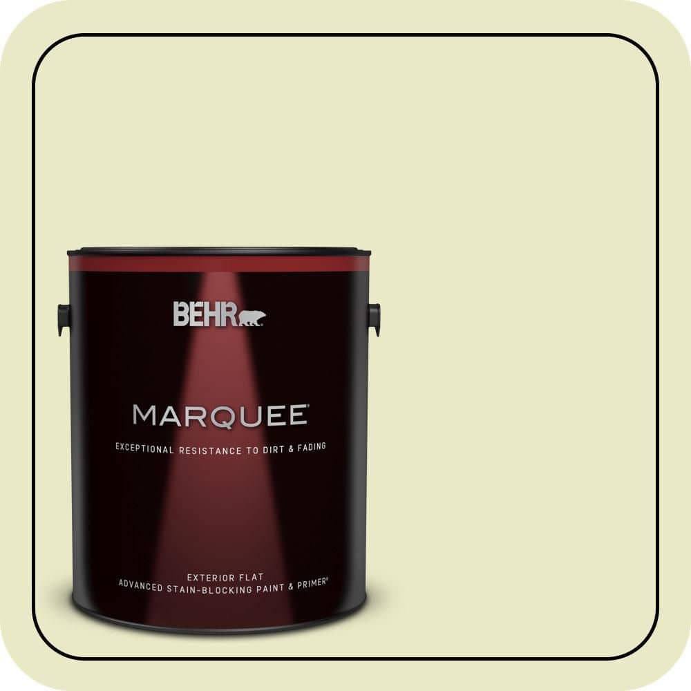 BEHR MARQUEE 1 gal. #PPU9-16 Pale Celery Flat Exterior Paint & Primer (1)
