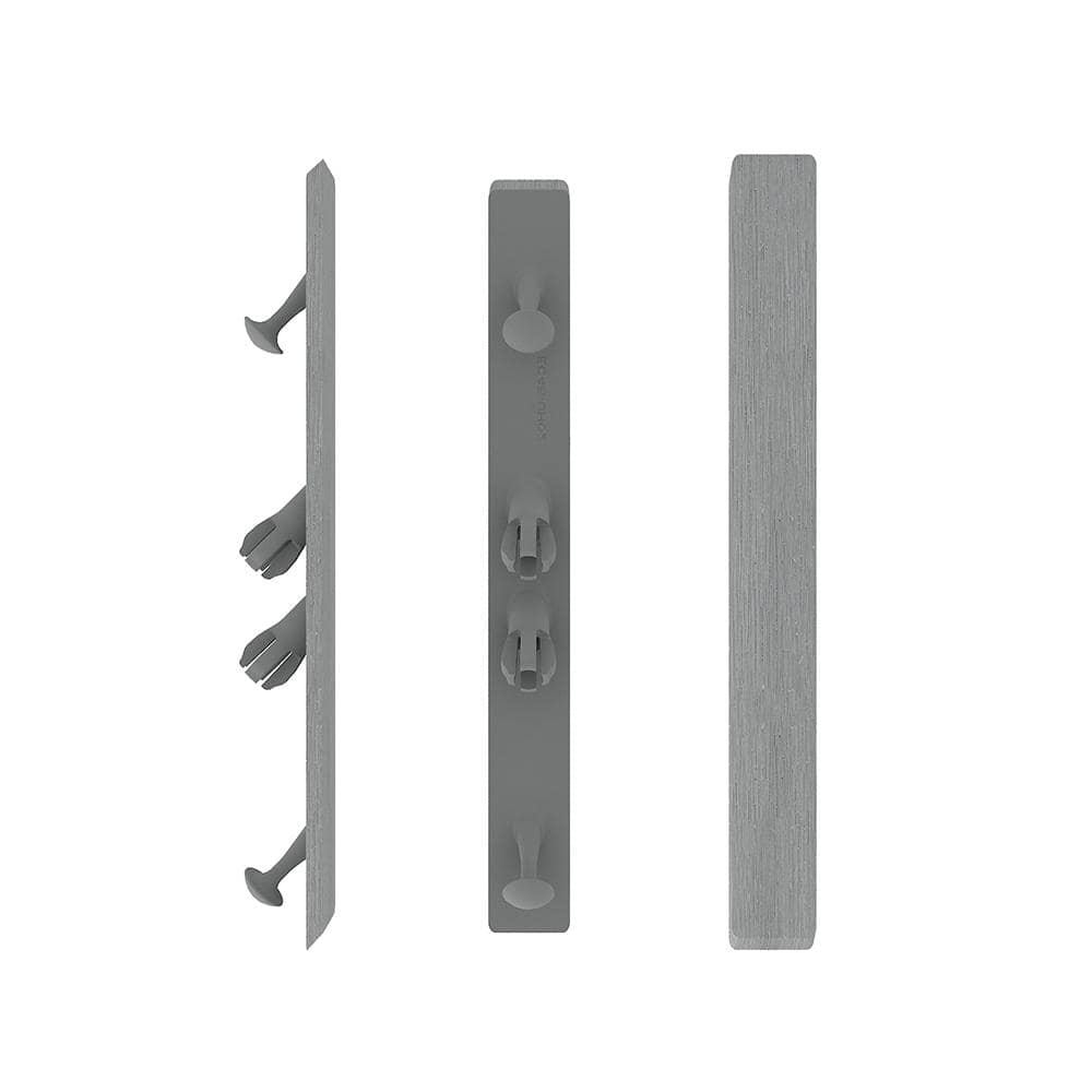NewTechWood UltraShield Westminster Gray End Cap for Composite Decking 16 ft. Boards (10 per Bag) (2)