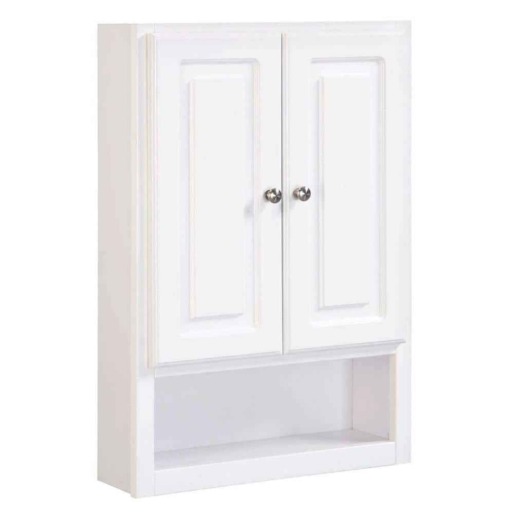 Design House Concord 21 In. W x 7 In. D x 30 In. H 2-Door Bath Wall Cabinet, Fully Assembled with Hardware, White (2)