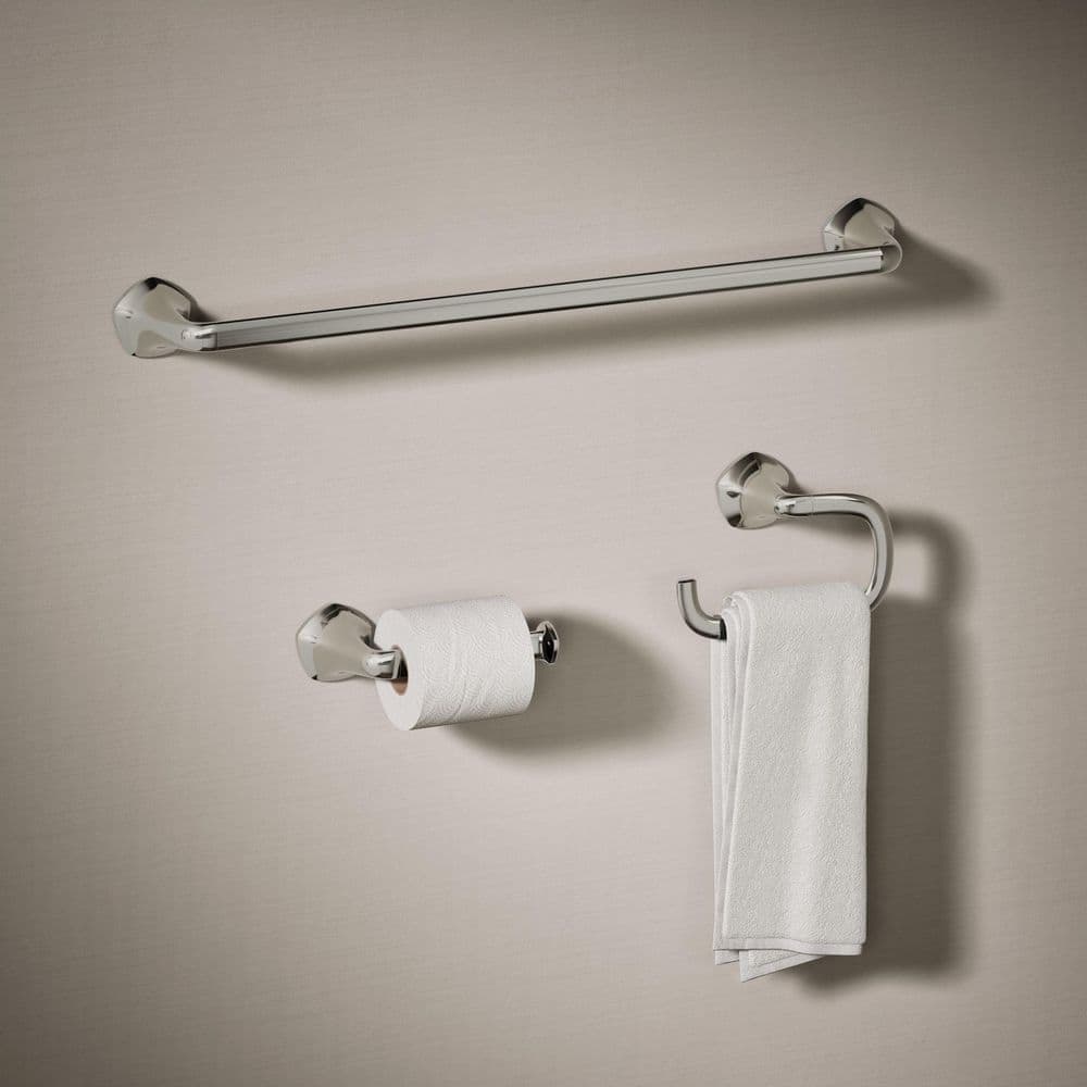 KOHLER Sundae Bath Hardware Set with Towel Rack/Towel Bar/Toilet Paper Holder (2)