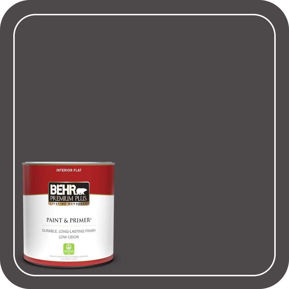 BEHR PREMIUM PLUS #N530-7 Private Black Flat Low Odor & Primer (1)