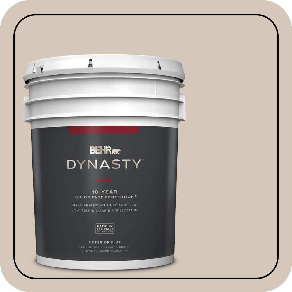 BEHR DYNASTY 5 gal. #MQ2-50 Gravelstone Flat Exterior Stain-Blocking Paint & Primer