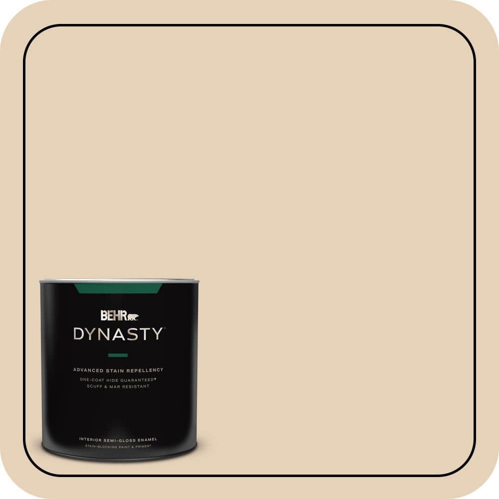 BEHR DYNASTY 1 qt. #S280-2 Beach Grass Semi-Gloss Enamel Interior Stain-Blocking Paint & Primer