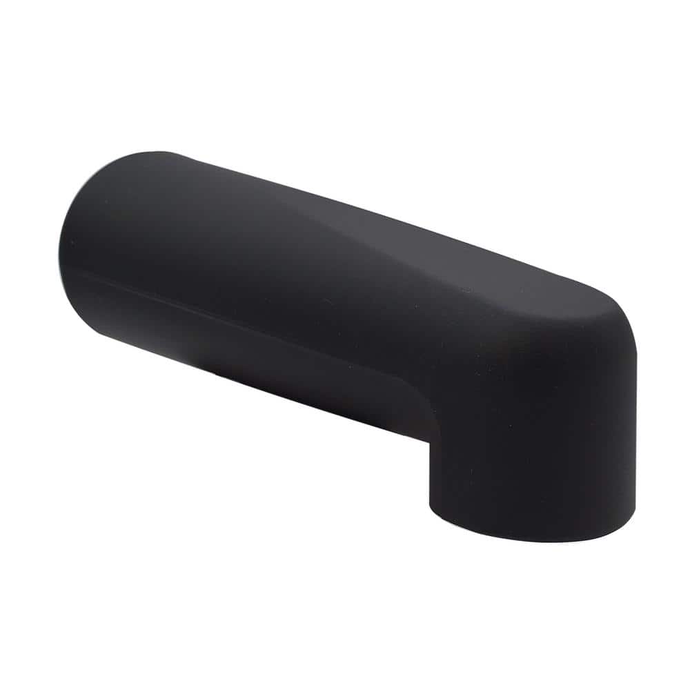 Westbrass 7 in. Extended Reach Wall Mount Tub Spout for Copper Pipe, Matte Black (1)