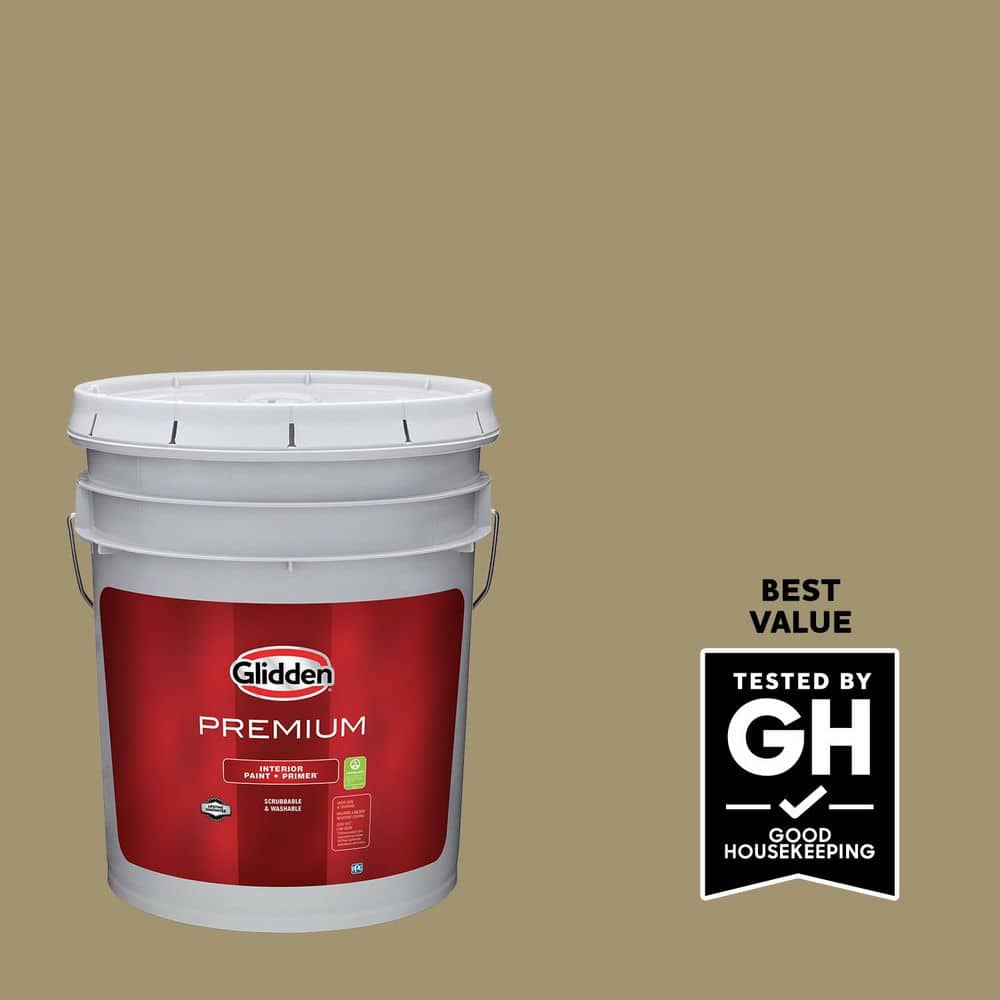 Glidden Premium 5 gal. PPG1026-5 Gristmill Eggshell Interior Latex Paint