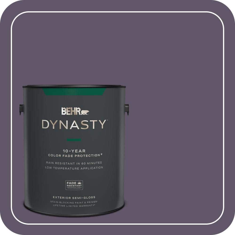 BEHR DYNASTY 1 gal. #PPU17-04 Darkest Grape Semi-Gloss Exterior Stain-Blocking Paint & Primer